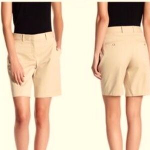 Theory Waist Tab Shorts Women's Sz 8 Tan Chino Walkers